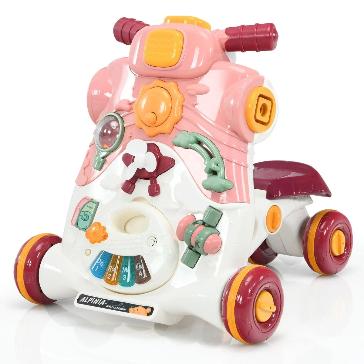 3-In-1 Sitz-Stehlaufhilfen Für Babys Lauflernwagen Baby Walker 46 X 46 X 46 Cm Rosa