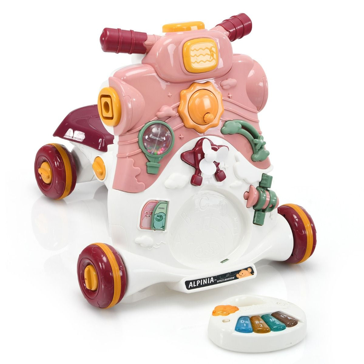 3-In-1 Sitz-Stehlaufhilfen Für Babys Lauflernwagen Baby Walker 46 X 46 X 46 Cm Rosa